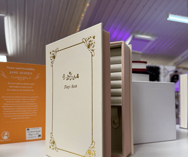 Cream Book Jewellery case 
