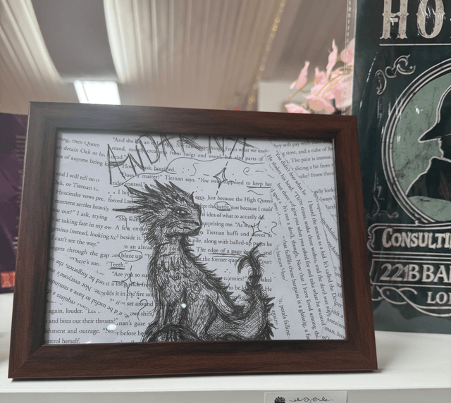Hand drawn framed art 