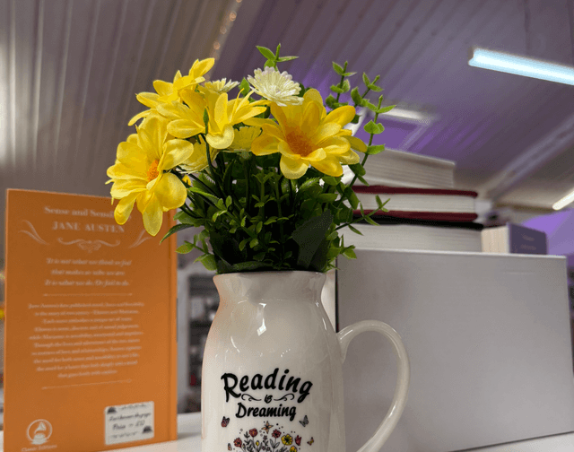 Reading is dreaming milk jug flower pot 