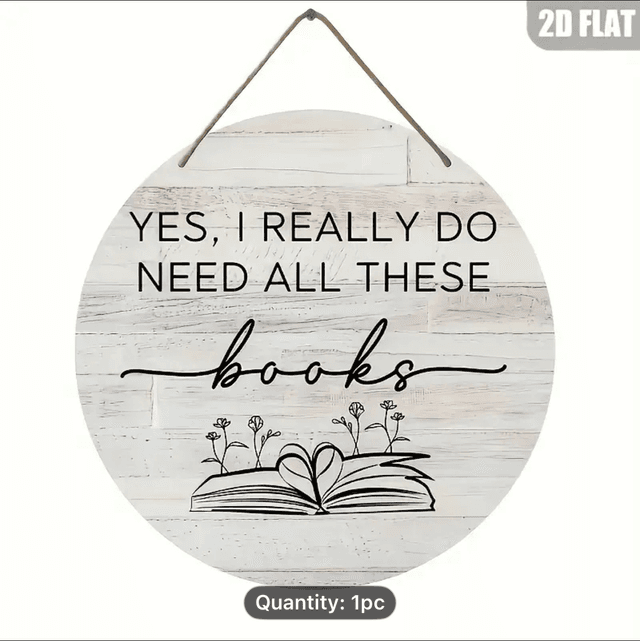 Need all these books hanging sign 