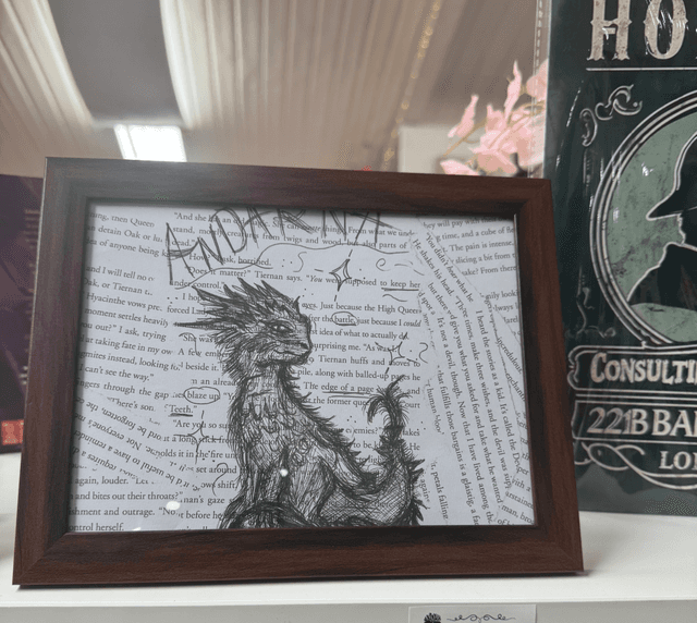 Hand drawn framed art 